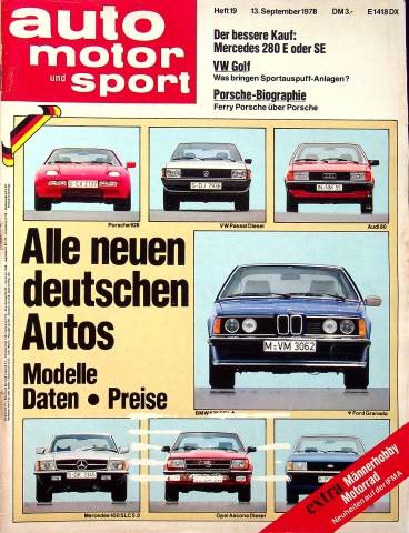 Deckblatt Auto Motor und Sport (19/1978)